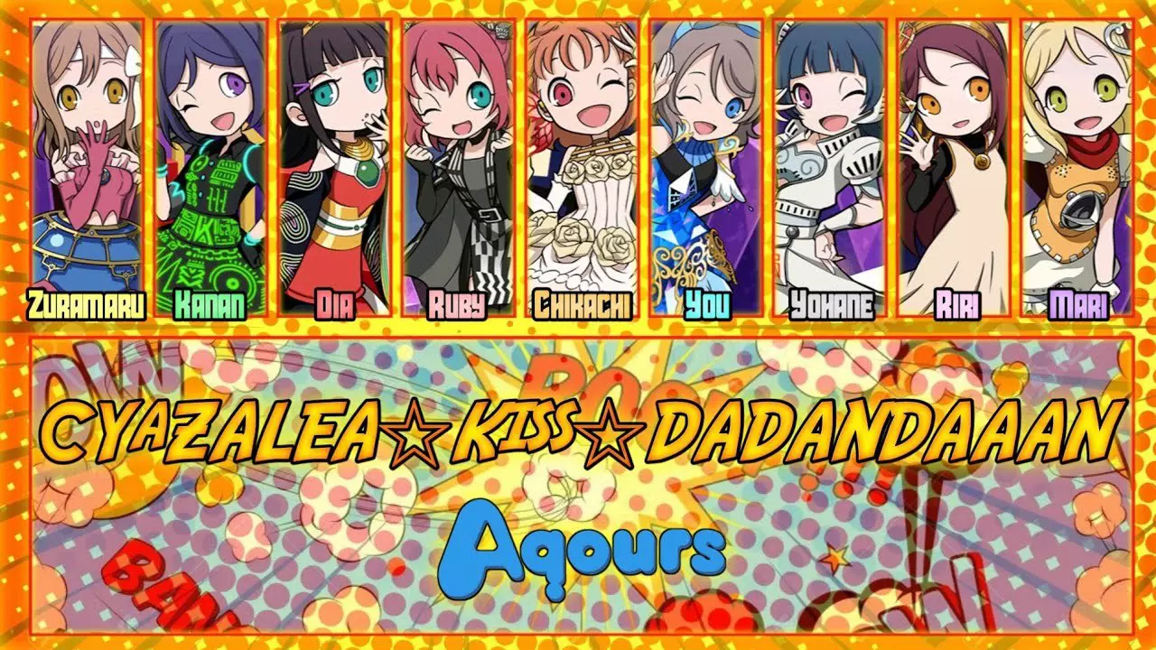 CYaZALEA ☆ Kiss ☆ DADANDAAAN - CYaZALEA Kiss [FULL ENG/ROM LYRICS + COLOR CODED] | Love Live!