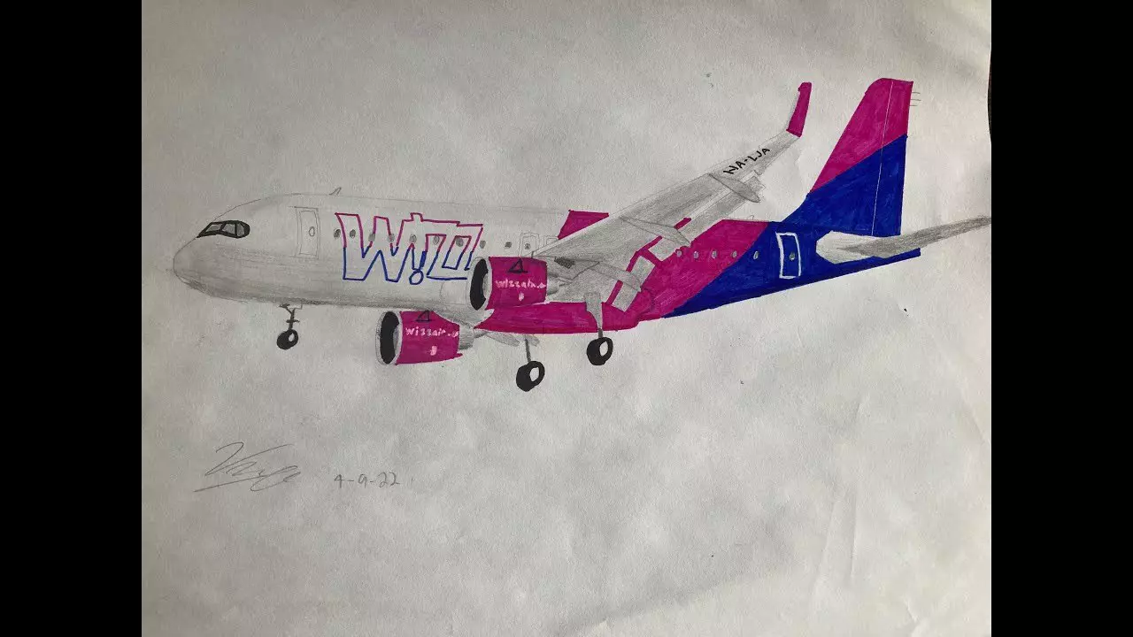 Wizz Air A320neo | Timelapse Drawing