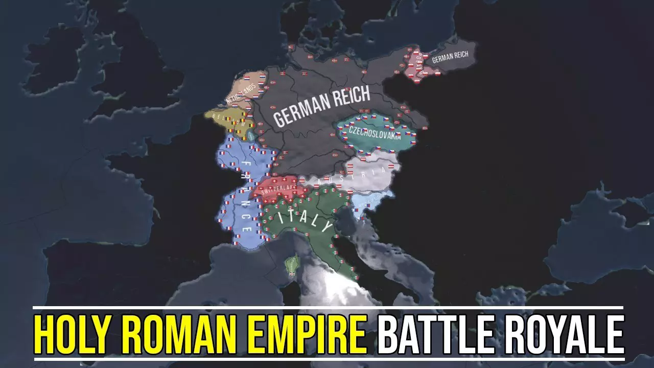 Thumbnail for Holy Roman Empire Battle Royale | Hearts of Iron IV Timelapse