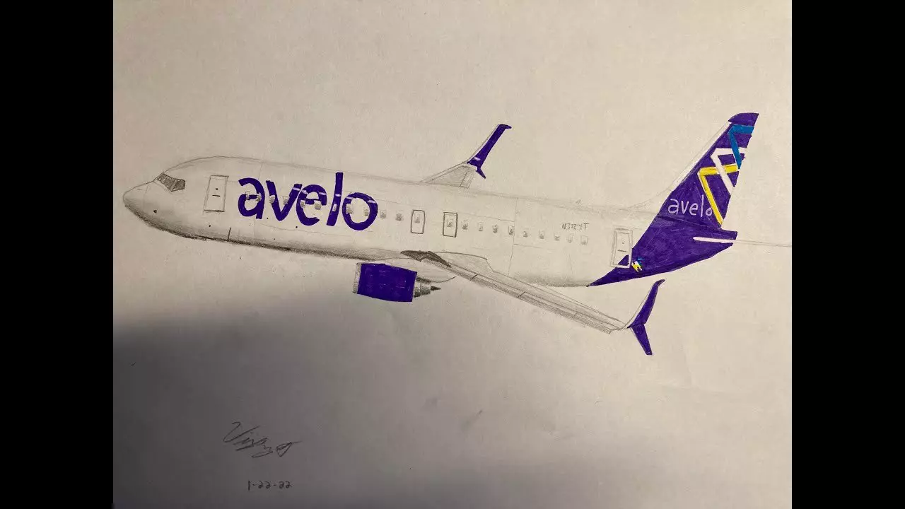 Avelo Airlines Boeing 737 | Timelapse Drawing