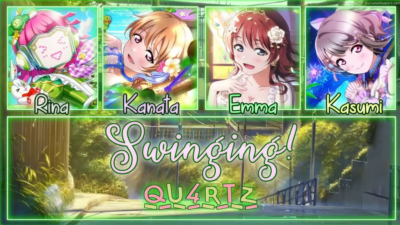 Thumbnail for Swinging! - QU4RTZ [FULL ENG/ROM LYRICS + COLOR CODED] | Love Live!