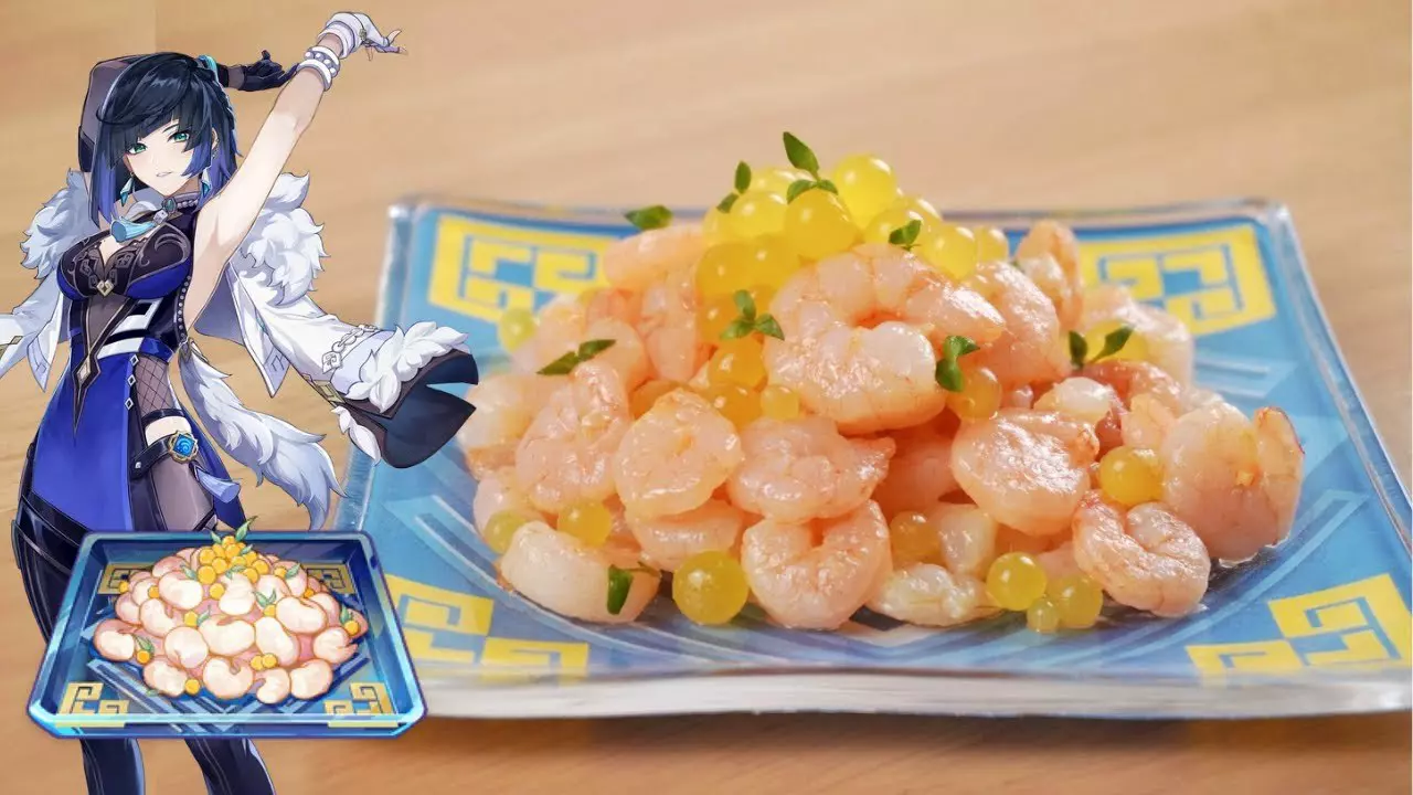 Genshin Impact: Yelan's specialty, "Dew-Dipped Shrimp" / 原神料理 夜蘭のオリジナル料理「美露エビ」再現