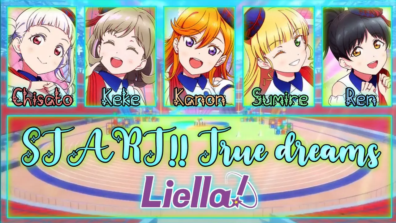 Thumbnail for START!! True dreams - Liella! [FULL ENG/ROM LYRICS + COLOR CODED] | Love Live!