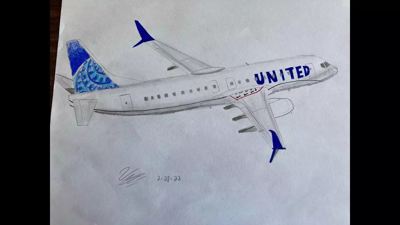 United Airlines 737 New Livery | Timelapse Drawing