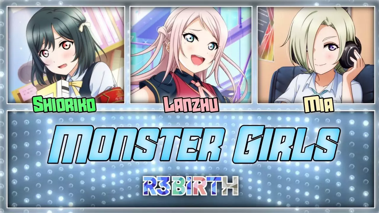 Thumbnail for MONSTER GIRLS - R3BIRTH [FULL ENG/ROM LYRICS + COLOR CODED] | Love Live!