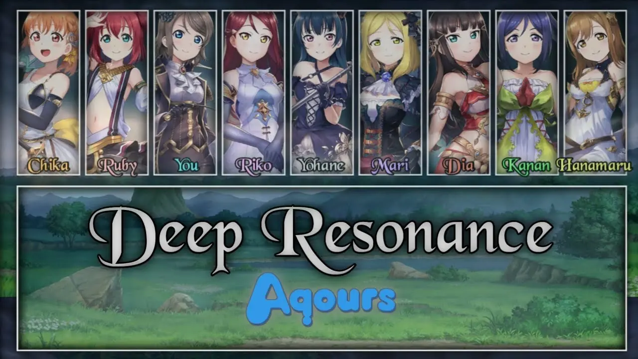 Thumbnail for Deep Resonance - Aqours [FULL ENG/ROM LYRICS   COLOR CODED] | Love Live!