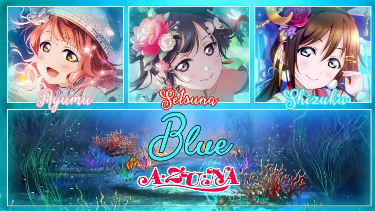 Thumbnail for Blue! - A・ZU・NA [FULL ENG/ROM LYRICS + COLOR CODED] | Love Live!